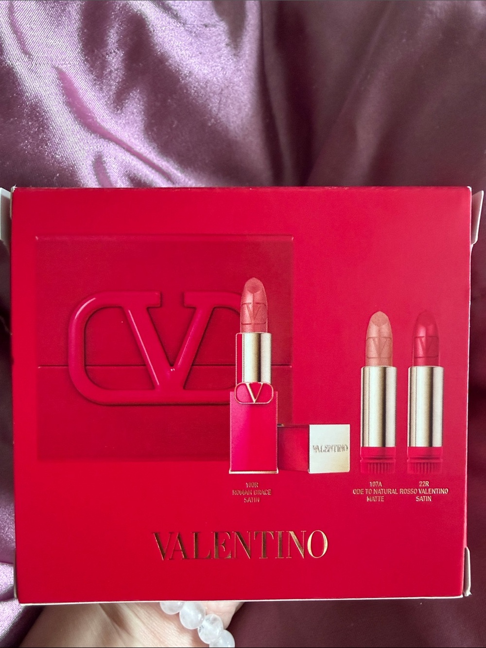 Valentino Trio Lipstick Set — Vibrant Red Shades